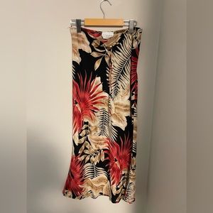 Tropical Print Maxi Skirt